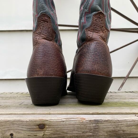 Justin Stampede Rawhide square toe cowgirl boots 6B - Picture 6 of 11